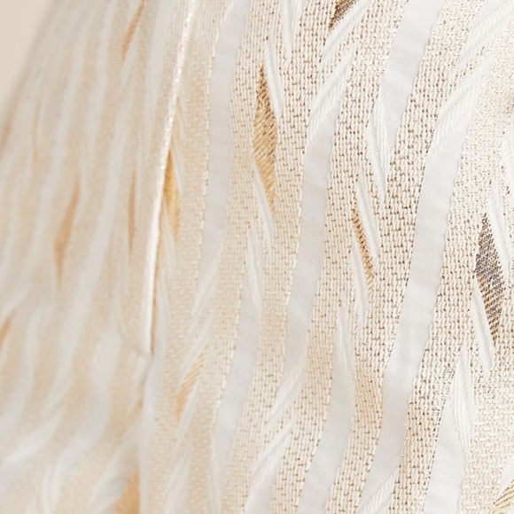 Kelyn Striped Wide Leg Flare Boho Peasant Hipster Hippie Work Metallic Art Pants - Picture 2 of 3